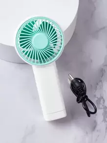 AOYI Ventilador portátil mini (LED) + cable de datos - Azul - Ver 9