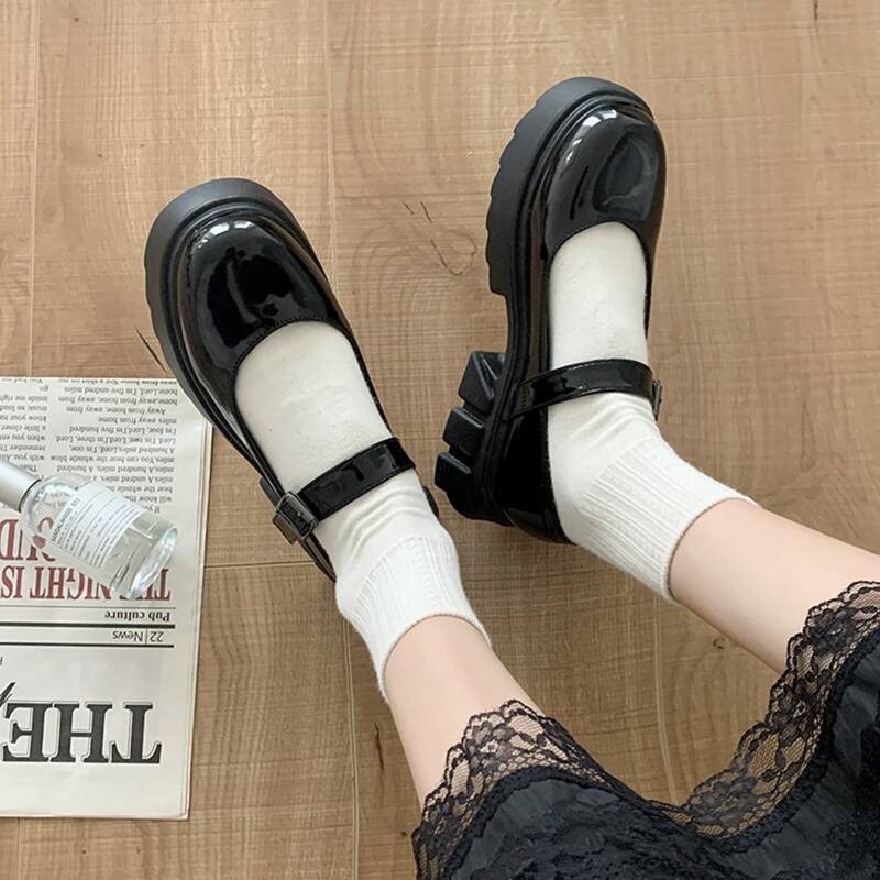 

Patent Leather Mary Jane Pumps, Black