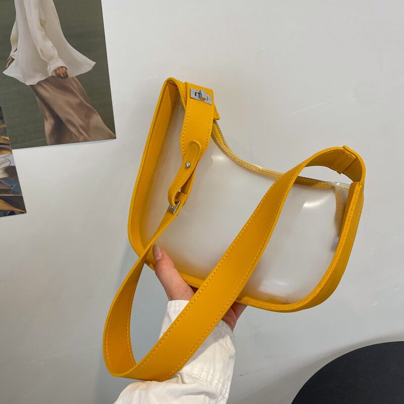 

Clear Crossbody Bag, Yellow