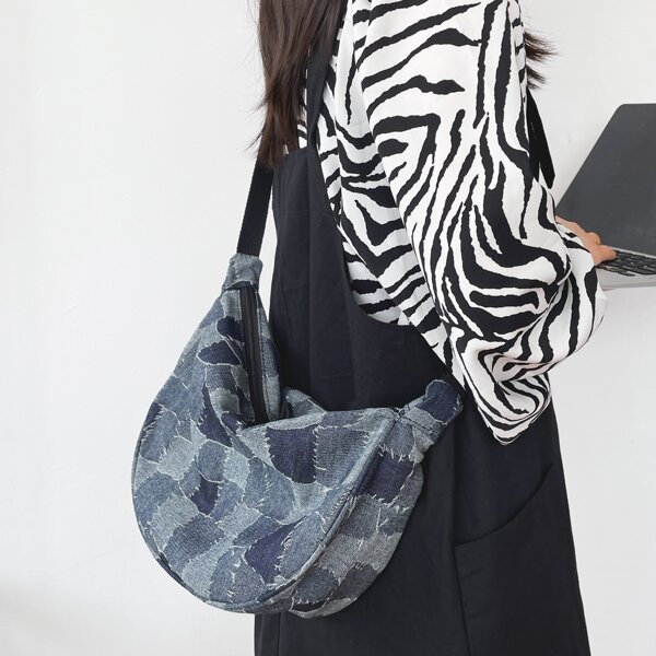 

Plaid Pattern Crossbody Bag, Multicolor