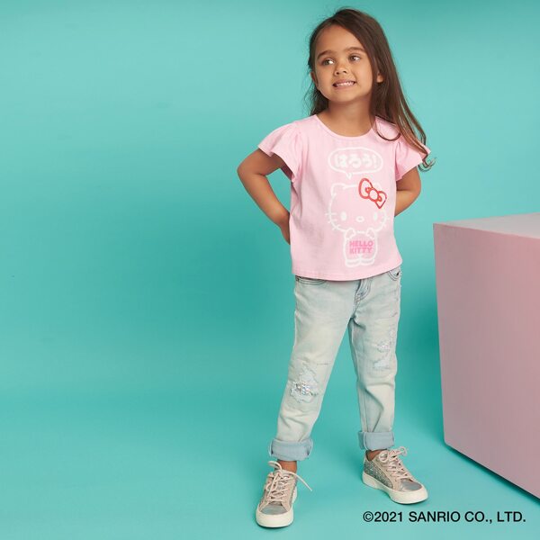 

Toddler Girls Kitty Cat Graphic Tee, Pink