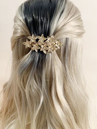 花朵装饰发夹优雅女士日常装饰情人节