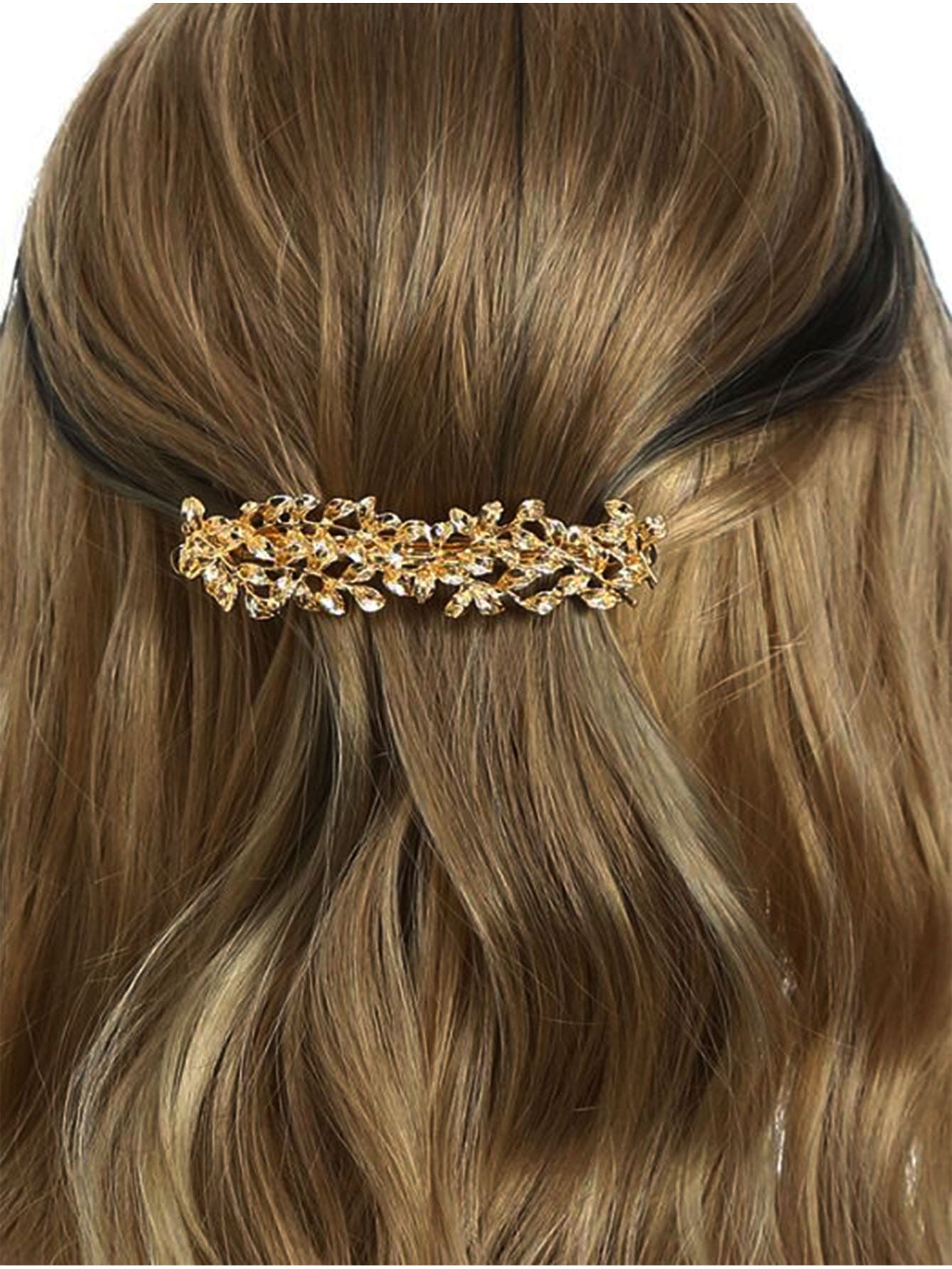 Metal Leaf Decor Hair Clip Royal Claw Clips Hair Claws Hair Barrettes, School Stuff, Hair Accessories, Head Accessories, Hair Accessories For Women, Hairpin