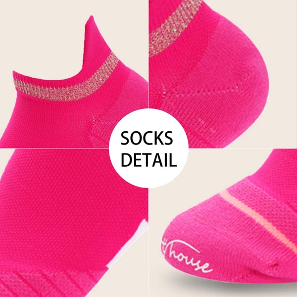 

Letter Graphic Ankle Socks, Hot pink