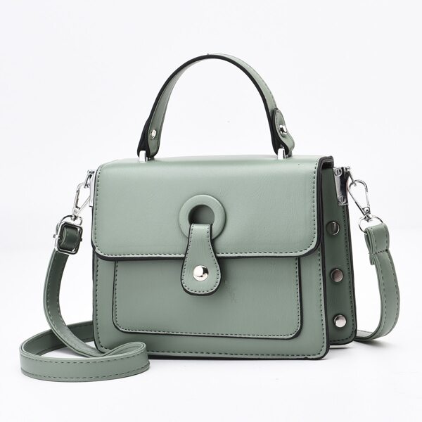 

Solid Satchel Bag, Green
