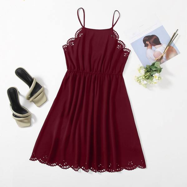 

Plus Cut Out Cami Dress, Burgundy