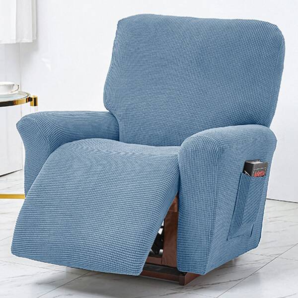 

Solid Color Recliner Slipcover, Blue