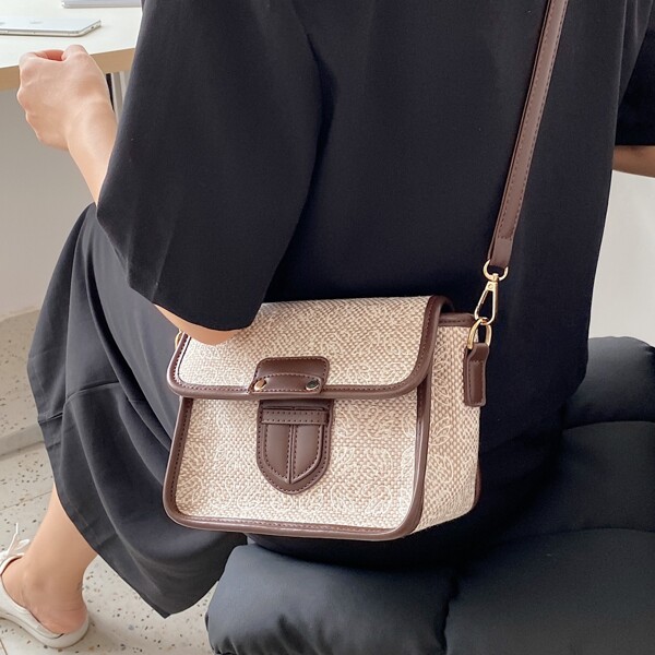 

Graphic Crossbody Bag, Brown