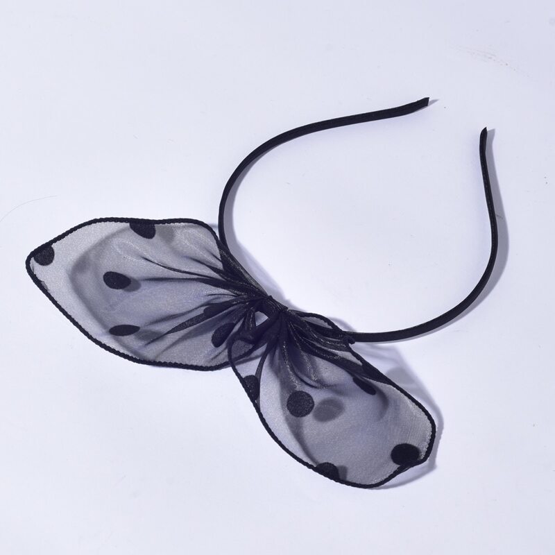 

Polka Dot Pattern Headband, Black