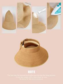Mũ chống nắng đồng màu - Màu Khaki - Xem 4