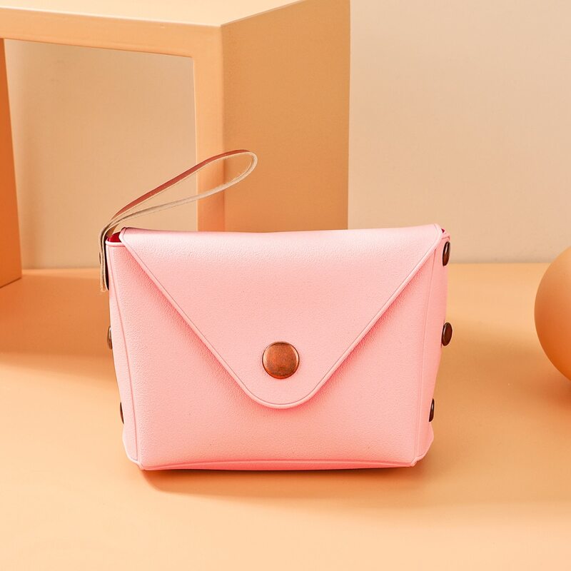 

Mini Snap Button Coin Case, Pink