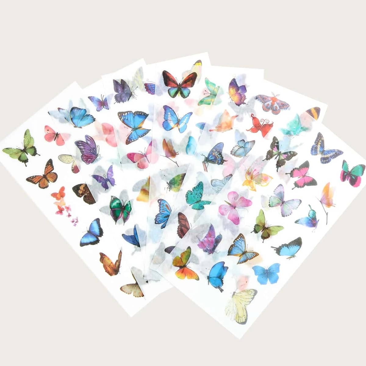 

6sheets Butterfly Sticker, White