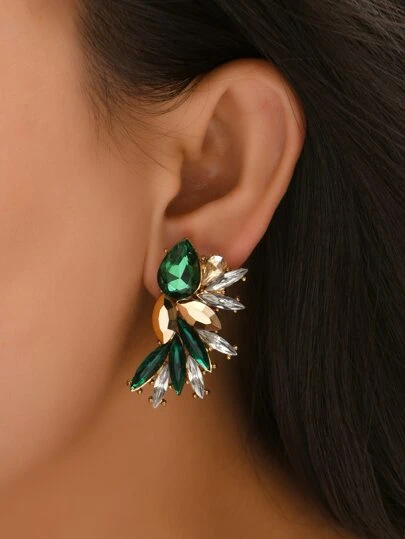 Rhinestone Decor Earrings