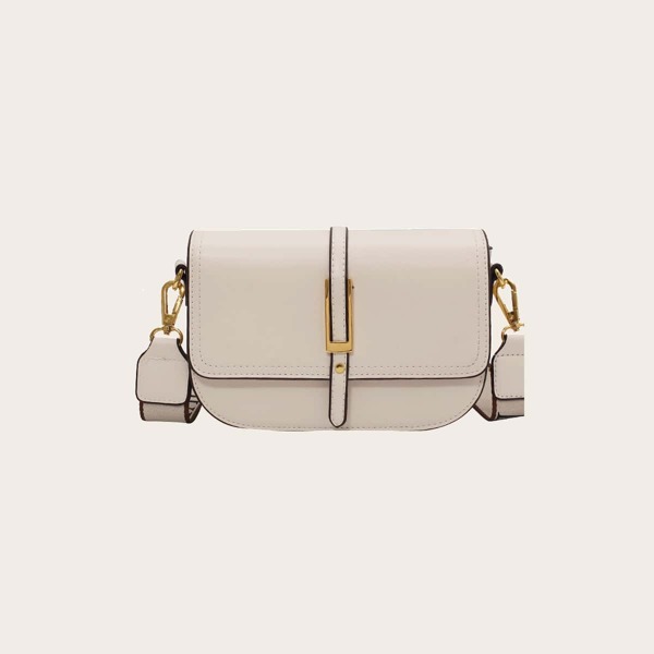 

Contrast Binding Crossbody Bag, White