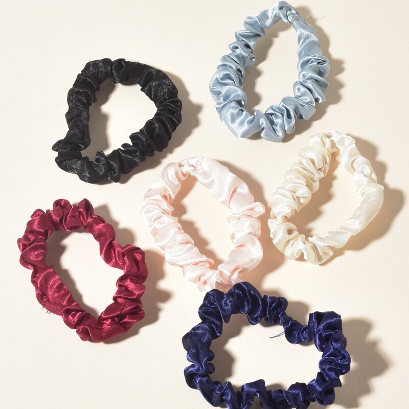 

6pcs Satin Scrunchie, Multicolor