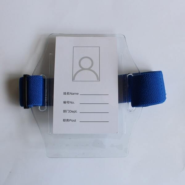 

1pc ID Card Cover With Elastic Band, Blue