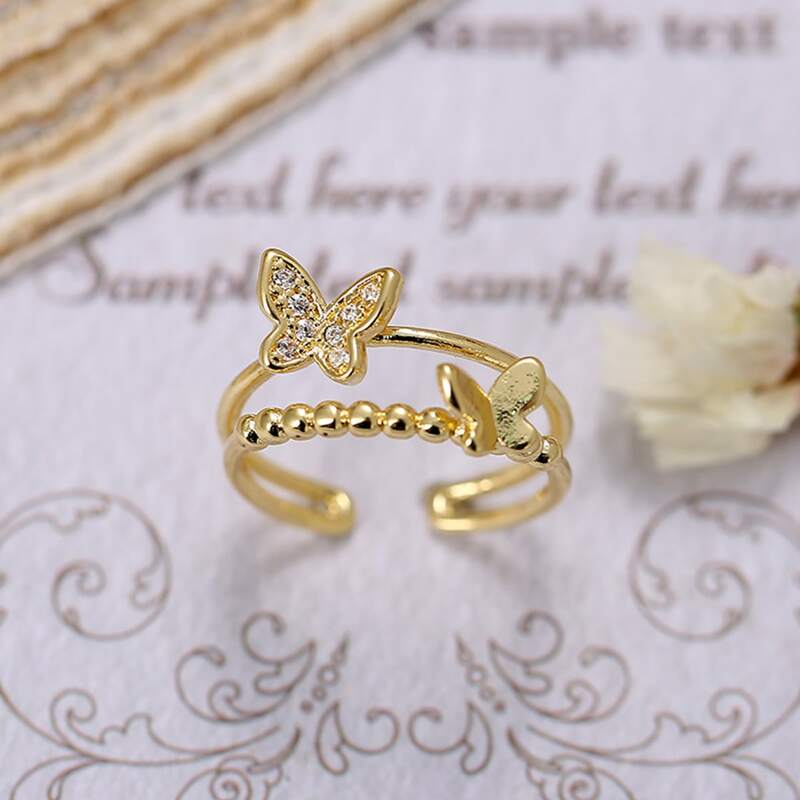 

Butterfly Cuff Ring, Gold