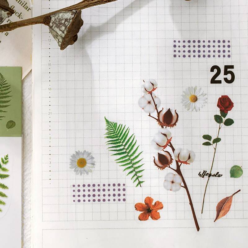 

6sheets Flower Pattern Sticker, Multicolor