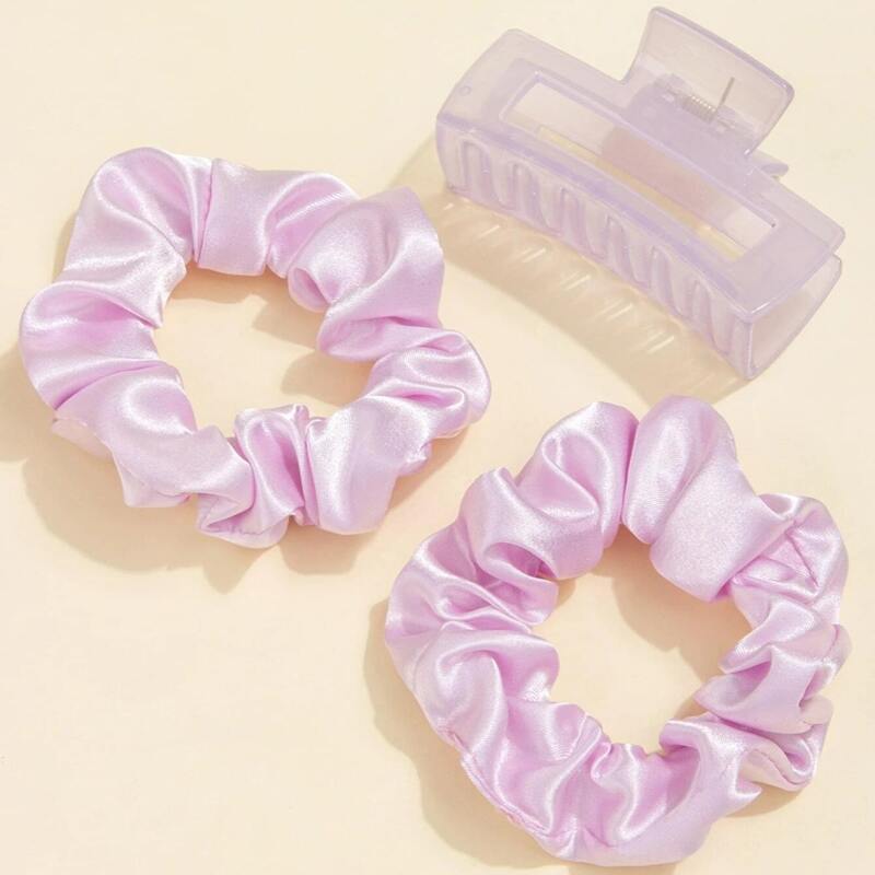 

4pcs Minimalist Hair Accessory Set, Pink
