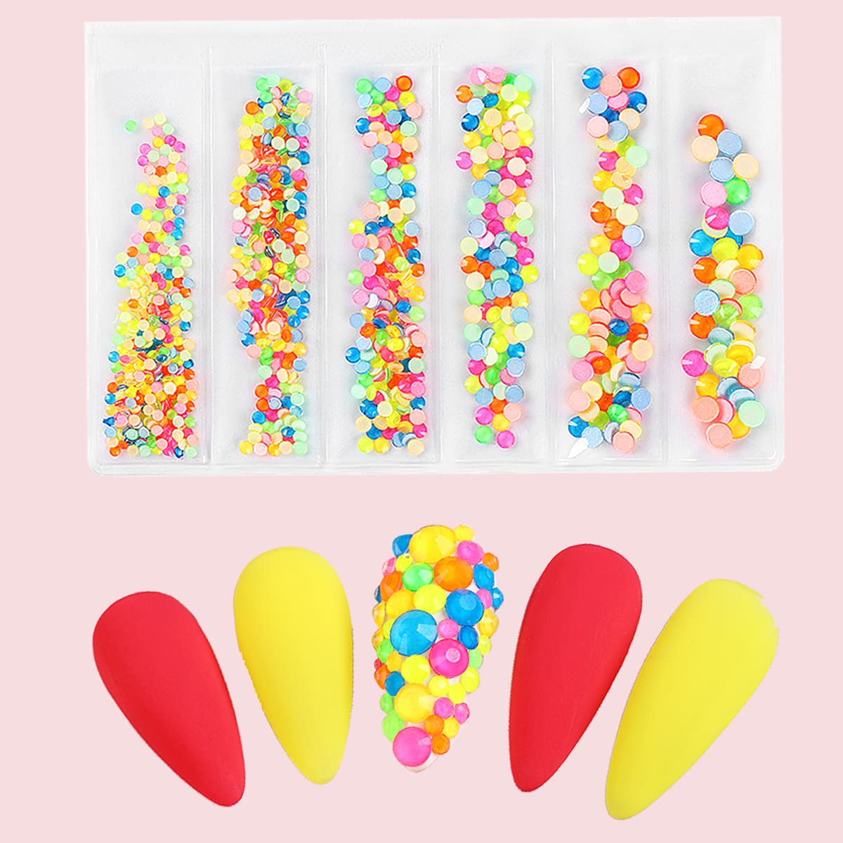 

1pack Luminous Nail Art Decoration, Multicolor