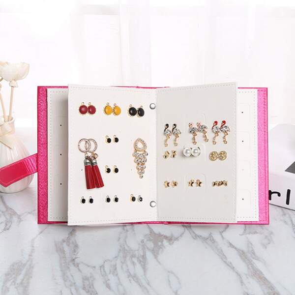 

1pc Earring Storage Book, Multicolor