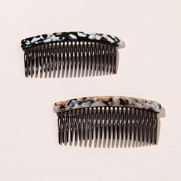 

2pcs Simple Hair Pin, Multicolor