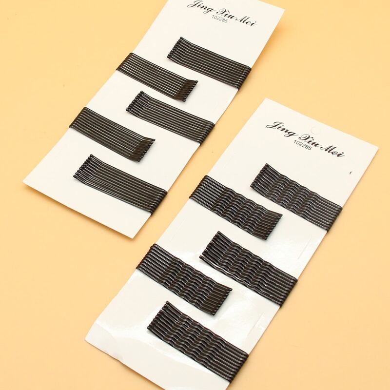 

100pcs Solid Hair Clip, Black
