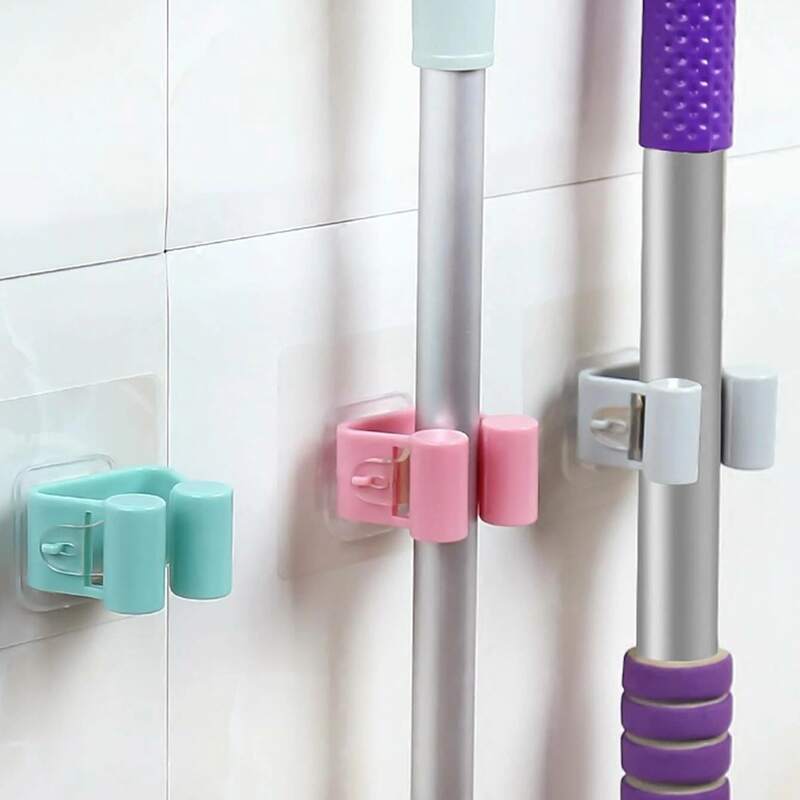 

1pc Random Color Wall Mounted Mop Gripper, Multicolor