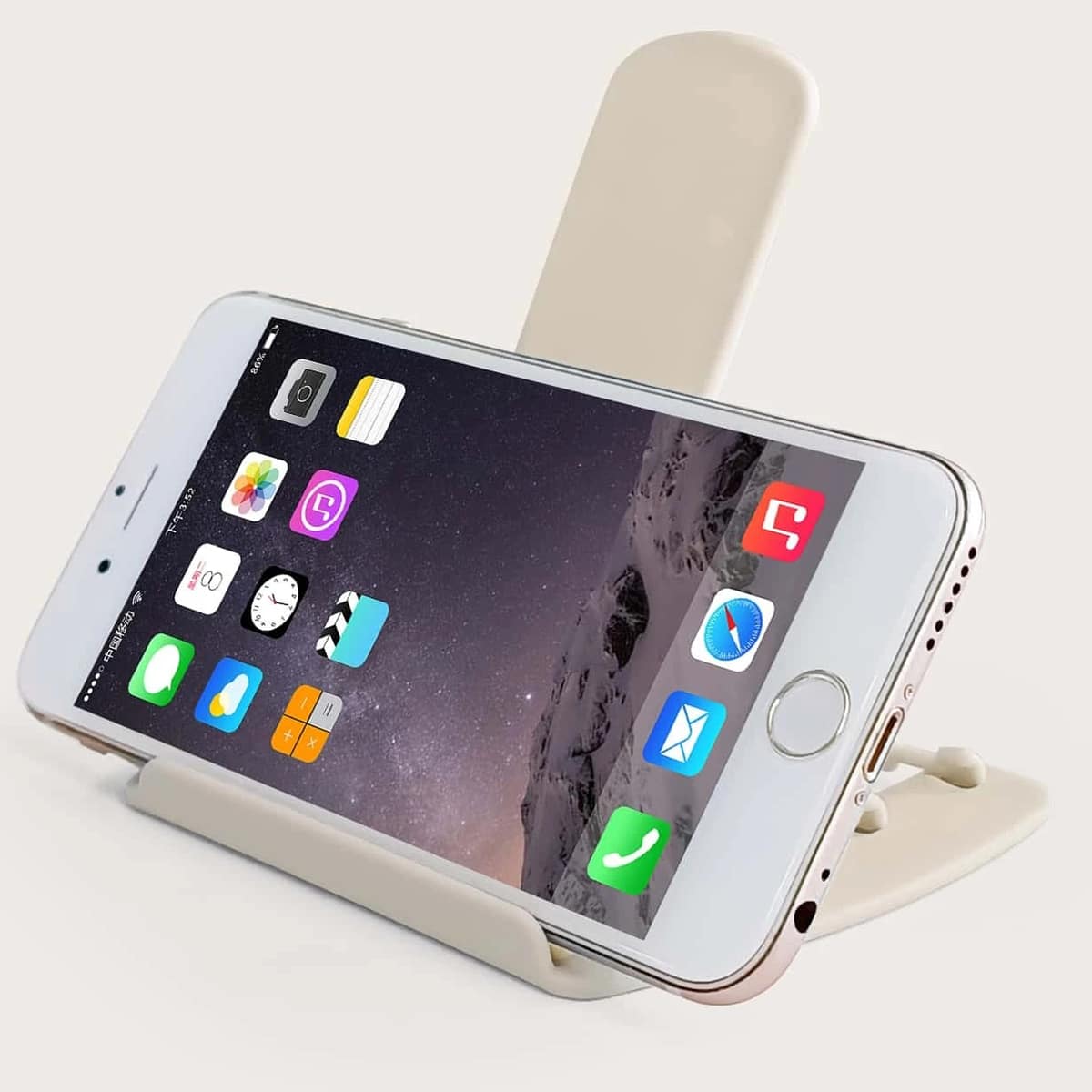 

1pc Desktop Phone Holder, Khaki
