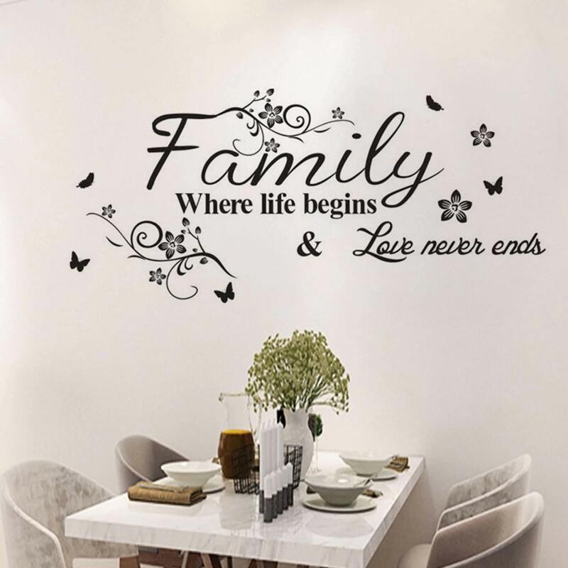 

1pc Slogan Graphic Wall Sticker, Black