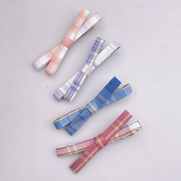

4pcs Bow Knot Decor Hair Clip, Multicolor