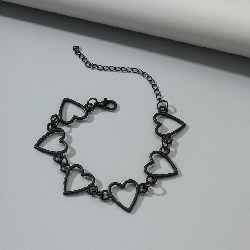 

1pc Heart Bracelet, Black