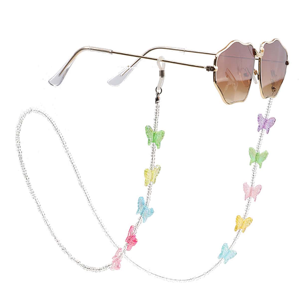 

Butterfly Decor Eyeglasses Chain, Silver