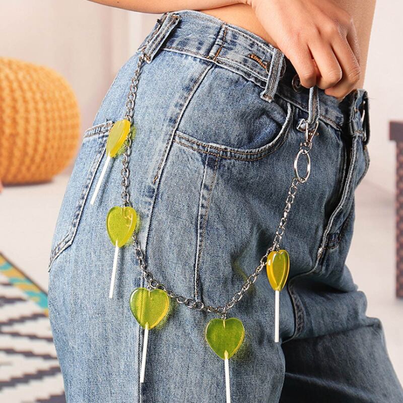 

Lollipop Decor Pant Chain, Mustard yellow