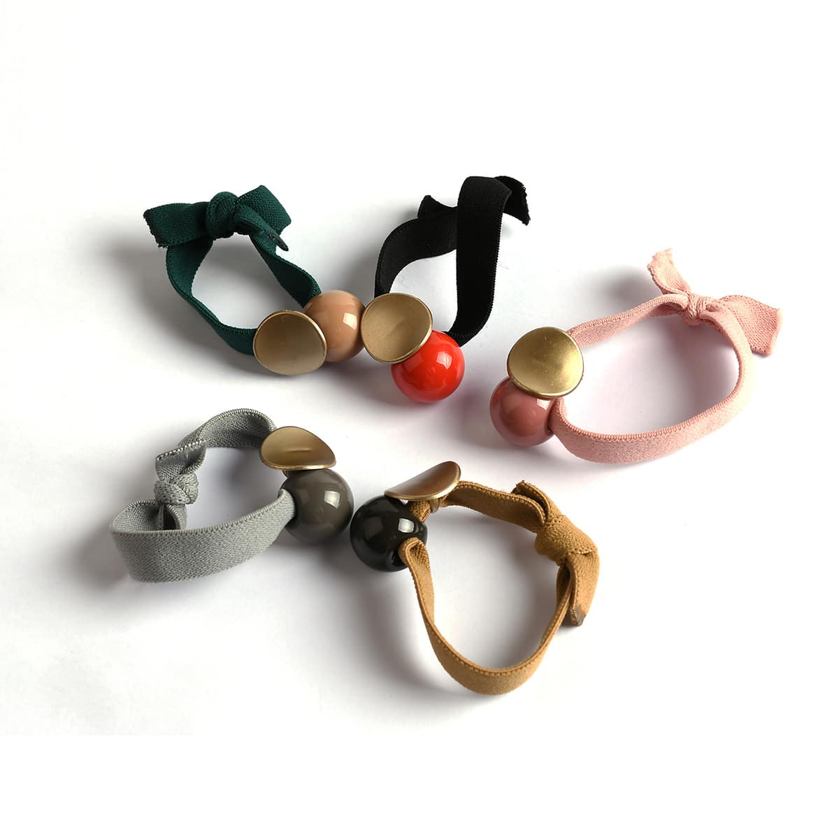 

4pcs Random Geo Hair Tie, Multicolor