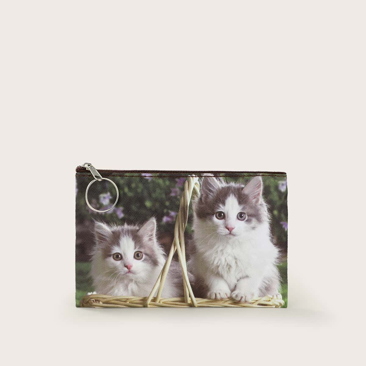 

Cat Print Purse, Multicolor