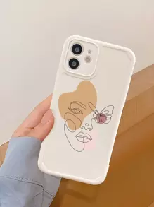 抽象臉部圖案iPhone手機殼 - 彩色 - 查看 2