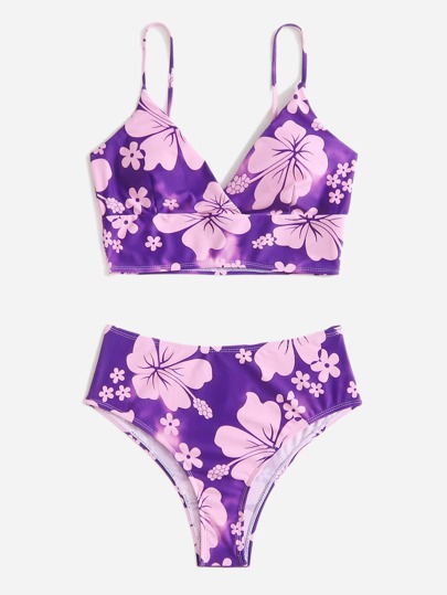 Floral Print Bikini For Summer Beach Vacation