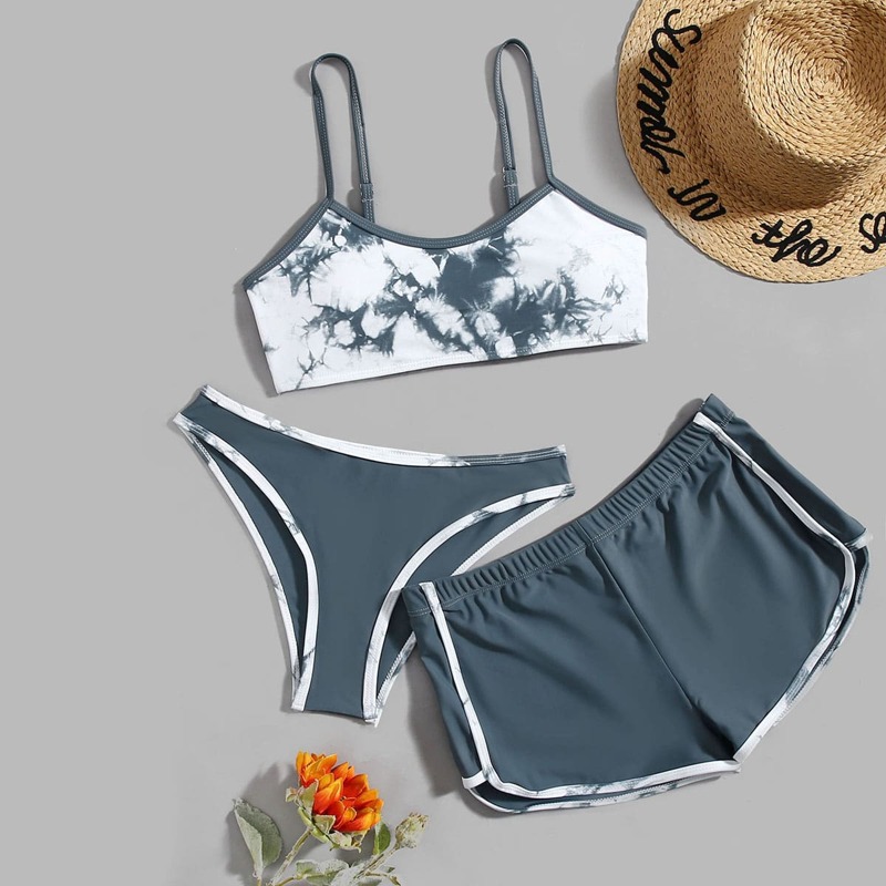 

3pack Marble Bikini Swimsuit, Grey