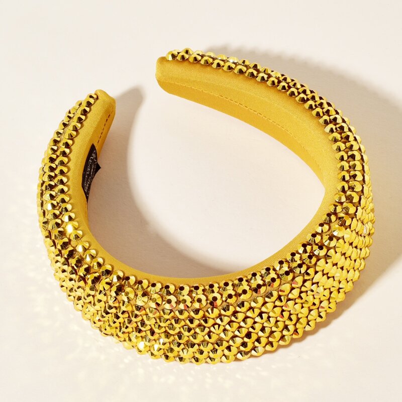 

Rhinestone Wide Headband, Gold