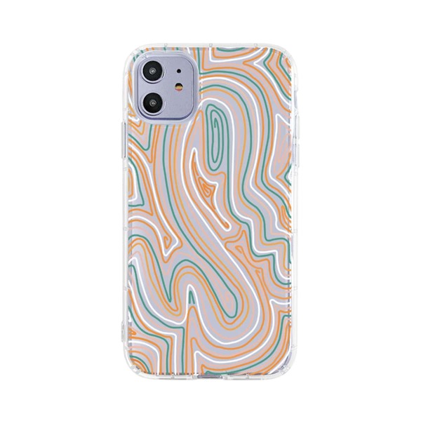 

Colorful Line Clear iPhone Case, Multicolor