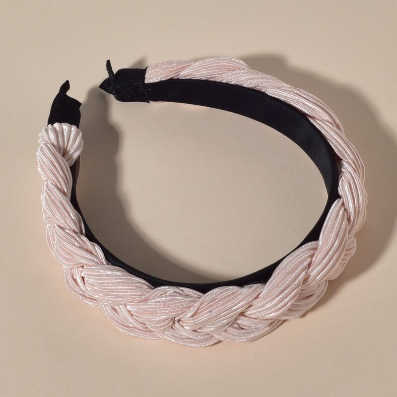 

1pc Braided Headband, Pink