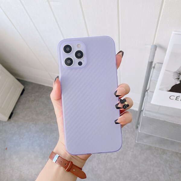 

Textured Clear Phone Case, Purple