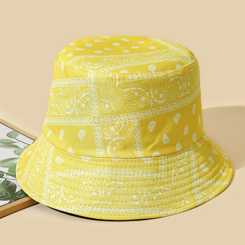 

Paisley Pattern Bucket Hat, Yellow