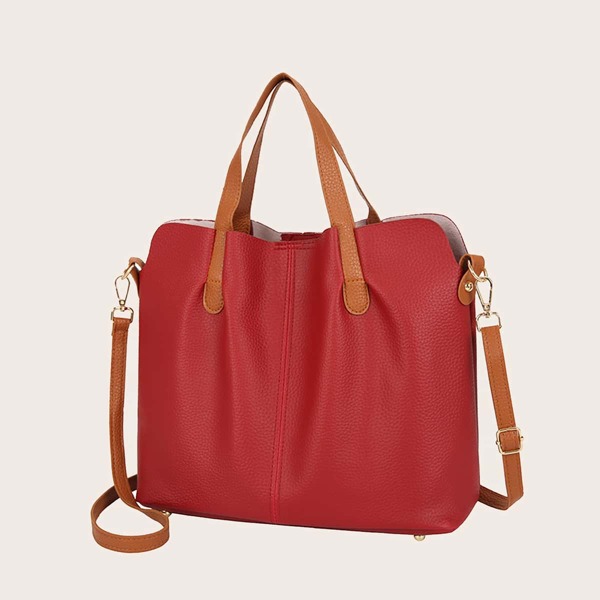 

Minimalist Bucket Bag, Red