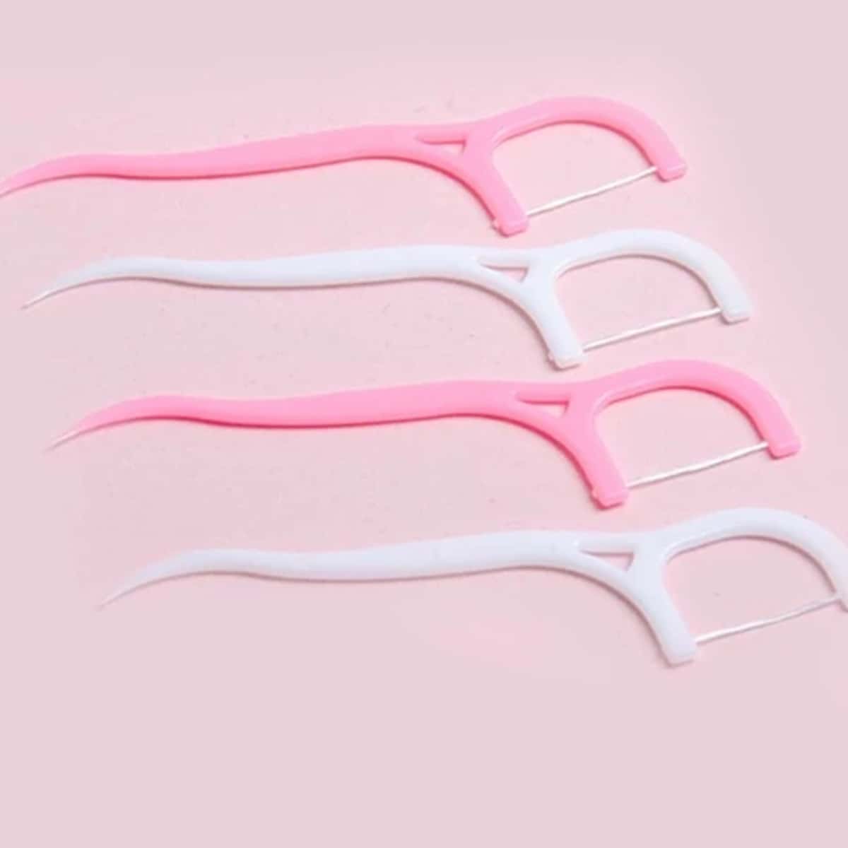 

100pcs Random Color Dental Toothpick, White