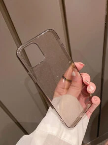 簡約閃光全覆蓋軟手機殼，相容 Iphone 15/15pro/15pro Max/15plus/11/12/13/14promax/xs/xr/11pro/11promax/12pro/12promax/13pro/13promax/7plus/11promax/12pro/12promax/13pro/13promax/7plus/14pro/14pro/max /7plus/8plus/8/se2 - 黑色 - 查看 2