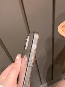 簡約閃光全覆蓋軟手機殼，相容 Iphone 15/15pro/15pro Max/15plus/11/12/13/14promax/xs/xr/11pro/11promax/12pro/12promax/13pro/13promax/7plus/11promax/12pro/12promax/13pro/13promax/7plus/14pro/14pro/max /7plus/8plus/8/se2 - 黑色 - 查看 3