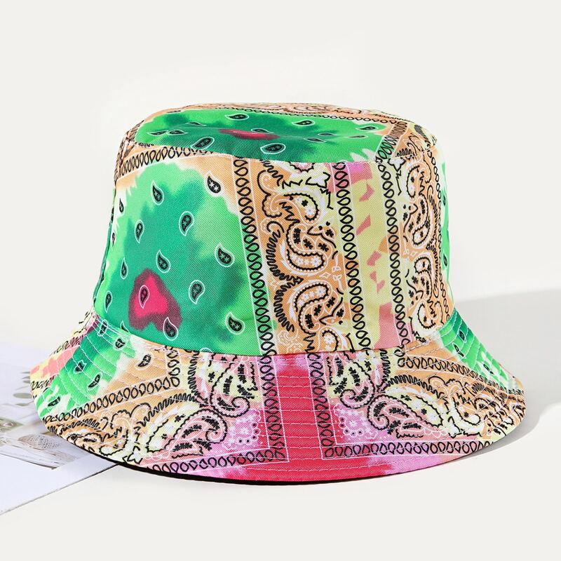 

Paisley Print Bucket Hat, Multicolor