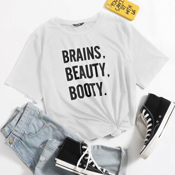 

Plus Letter Graphic Tee, White